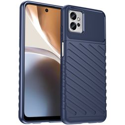 Mobigear Groove Motorola Moto G32 Hülle Flexibles TPU Backcover - Blau