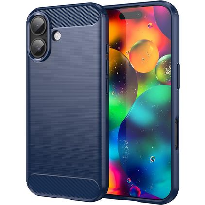 Mobigear Brushed Slim iPhone 17 TPU (flexibel) Backcover - Blau