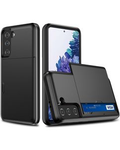 Mobigear Brushed Credit Card Slot Case Black Samsung Galaxy S21