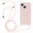 Mobigear Lanyard iPhone 14 Silikon Handykette - Sand Pink