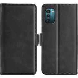 Mobigear Slim Magnet Nokia G21 Hülle Klapphülle Geldbörse - Schwarz