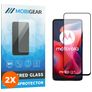 Mobigear Premium Motorola Moto G24 Panzerglas Gehärtetes Glas Displayschutz - Hüllenfreundlich - Schwarz (2er Pack)