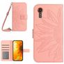 Mobigear Sunflower Samsung Galaxy Xcover 7 Hülle Klapphülle Geldbörse - Pink