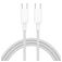 Mobigear 100W USB-C auf USB-C Kabel 3 Meter - Weiß
