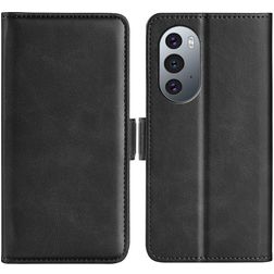 Mobigear Slim Magnet Motorola Edge X30 Hülle Klapphülle Geldbörse - Schwarz