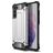 Mobigear Outdoor Samsung Galaxy S21 FE Hülle Hardcase Backcover Stoßfest - Silber
