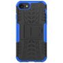 Mobigear Tire iPhone 8 Hülle Hardcase Backcover Stoßfest mit Ständer - Schwarz / Blau