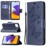 Mobigear Butterfly Samsung Galaxy A22 5G Hülle Klapphülle Geldbörse - Blau