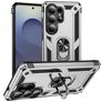 Mobigear Armor ring Samsung Galaxy S26 Ultra Hülle Hardcase Backcover Stoßfest mit Ringhalter - Silber