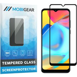 Mobigear Premium Alcatel 3L Panzerglas Gehärtetes Glas Displayschutz - Hüllenfreundlich - Schwarz
