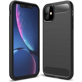 Mobigear Brushed Slim iPhone 11 Hülle Flexibles TPU Backcover - Schwarz
