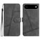 Mobigear Stitch iPhone Air Hülle Klapphülle Geldbörse - Grau