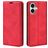 Mobigear Retro Slim iPhone 17 Hülle Klapphülle Geldbörse - Rot