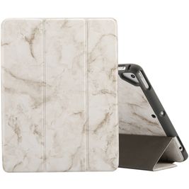 Mobigear Tri-Fold Marble iPad 5 (2017) Hülle Klapphülle + Stifthalter - Weiß