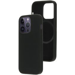 Mobiparts iPhone 14 Pro Silikon MagSafe Hülle Backcover - Schwarz