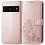 Mobigear Clover Google Pixel 7 Hülle Klapphülle Geldbörse - Roségold