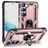 Mobigear Armor Ring Samsung Galaxy S23 Hülle Hardcase Backcover Stoßfest mit Ringhalter - Roségold