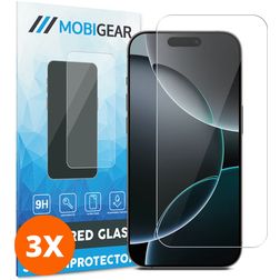 Mobigear iPhone 16 Pro Panzerglas Gehärtetes Glas Displayschutz - Hüllenfreundlich (3er Pack)