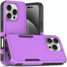Mobigear Heavy Armor iPhone 16 Pro Hülle Hardcase Backcover Stoßfest - Lila