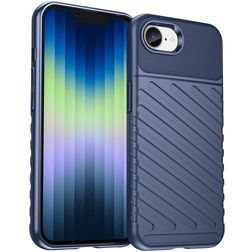 Mobigear Groove iPhone 16e Hülle Flexibles TPU Backcover - Blau