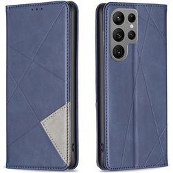 Mobigear Rhombus Slim Samsung Galaxy S24 Ultra Klapphülle - Blau