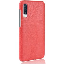 Mobigear Croco Samsung Galaxy A70 Hülle Hardcase Backcover - Rot Mobigear Croco Samsung Galaxy A70 Hülle Hardcase Backcover - Rot