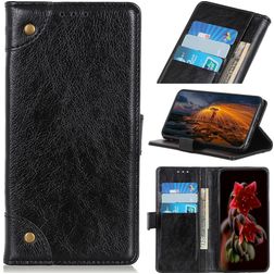 Mobigear Ranch Motorola Moto E22 Hülle Klapphülle Geldbörse - Schwarz