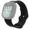 Mobigear Sport Dual Silikon Fitbit Sense Armband Pin-and-Tuck-Verschluss - Schwarz