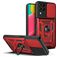 Mobigear Armor Ring Cam Slide Samsung Galaxy M53 Hülle Hardcase Backcover Stoßfest mit Ringhalter - Rot