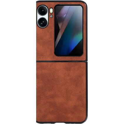 Mobigear Excellent OPPO Find N2 Flip Hülle Hardcase Backcover - Braun