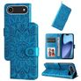 Mobigear Sunflower iPhone Air Hülle Klapphülle Geldbörse - Blau