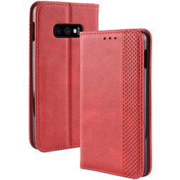 Mobigear Sensation Samsung Galaxy S10e Hülle Klapphülle Geldbörse - Rot