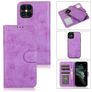 Mobigear Wallet iPhone 12 2in1 Klapphülle (herausnehmbar) Portemonnaie - Lila