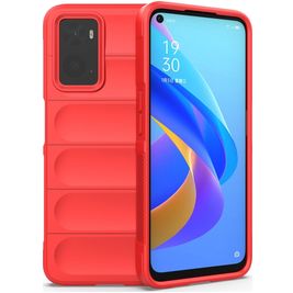 Mobigear Bumpy OPPO A76 Hülle Flexibles TPU Backcover - Rot