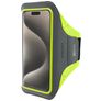 Mobiparts Comfort Fit Handyhalterung Joggen iPhone 15 Pro Sporthülle Neopren Sportarmband - Neon Green