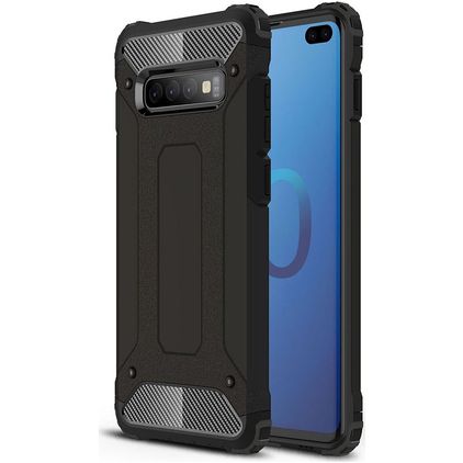 Mobigear Outdoor Samsung Galaxy S10 Plus Hardcase Backcover Shockproof - Schwarz