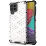 Mobigear Honeycomb Samsung Galaxy M53 Hülle Hardcase Backcover Stoßfest - Weiß
