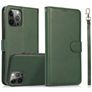 Mobigear Wallet iPhone 16 Pro Hülle Abnehmbare 2in1 Klapphülle Geldbörse - Grün