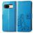 Mobigear Clover Google Pixel 8a Hülle Klapphülle Geldbörse - Blau
