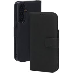Mobiparts Samsung Galaxy A35 Hülle Echtes Leder Klapphülle Geldbörse - Schwarz