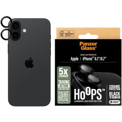 PanzerGlass Ceramic Hoops iPhone 16 Plus Gehärtetes Glas Kameralinsen Schutz - Hüllenfreundlich