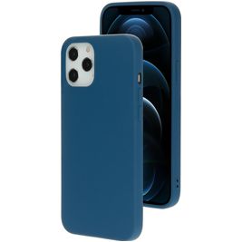 Mobiparts iPhone 12 Pro Max Silikon Hülle Backcover - Blueberry Blue