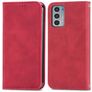 Mobigear Retro Slim Motorola Edge 20 Hülle Klapphülle Geldbörse - Rot