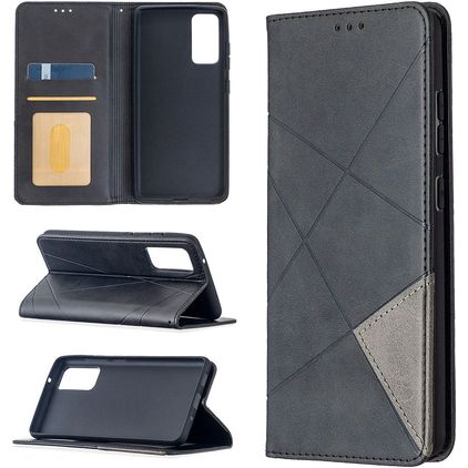 Mobigear Rhombus Slim Samsung Galaxy S20 FE Hülle Klapphülle - Schwarz