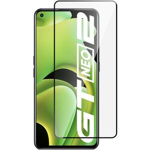 Mobigear Premium Realme GT Neo2 Panzerglas Gehärtetes Glas Displayschutz - Hüllenfreundlich - Schwarz