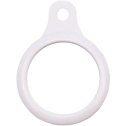 Mobigear Keychain Ring Apple AirTag Hülle Flexibles TPU Schlüsselanhänger - Weiß