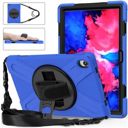 Mobigear SureGrip XGuard Lenovo Tab P11 Plus Gen 1 Stoßfeste Hardcase Hülle + Schulterträger + Ständer - Blau