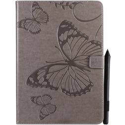 Mobigear Butterfly iPad 7 (2019) Hülle Klapphülle + Stifthalter - Grau
