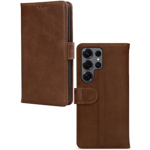 Mobilize Wallet Samsung Galaxy S25 Ultra Hülle Echtes Leder Klapphülle Geldbörse - Braun
