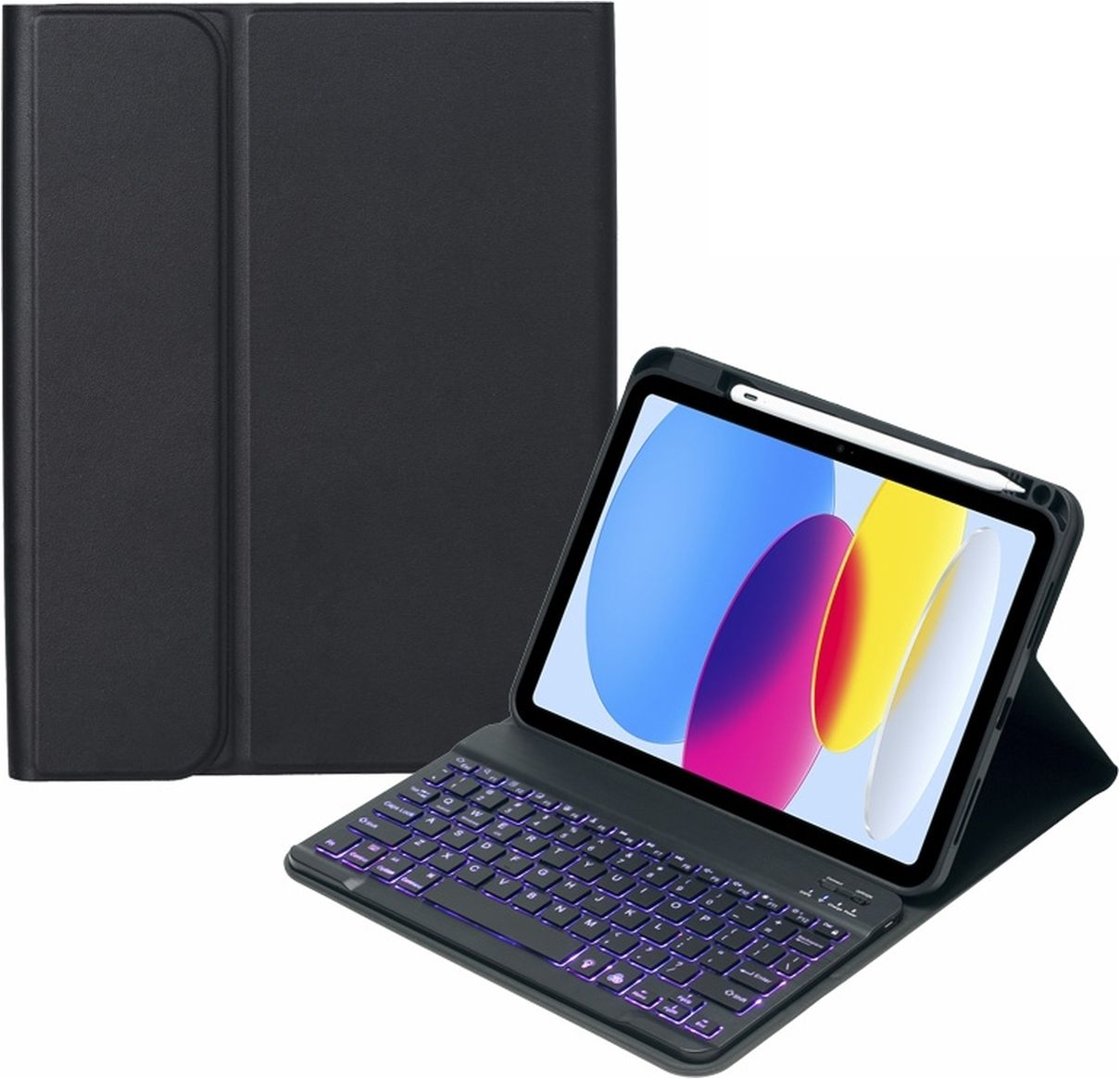 Tastatur-Hülle Für Huawei Matepad SE 11 Zoll (2024) – Abnehmbare Bluetooth-Tastatur Mit 7-Farben-Hintergrundbeleuchtung & Maus